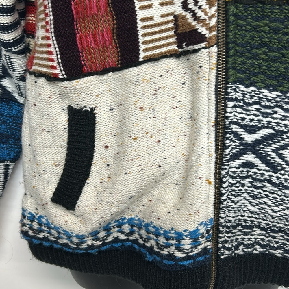 Desigual child size Xl could be women’s small patchwork sweater, jacket zipper - Picture 3 of 12